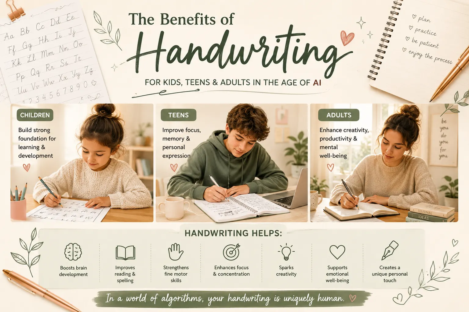 Why Handwriting Still Matters for Kids, Teens, and Adults in the Age of AI